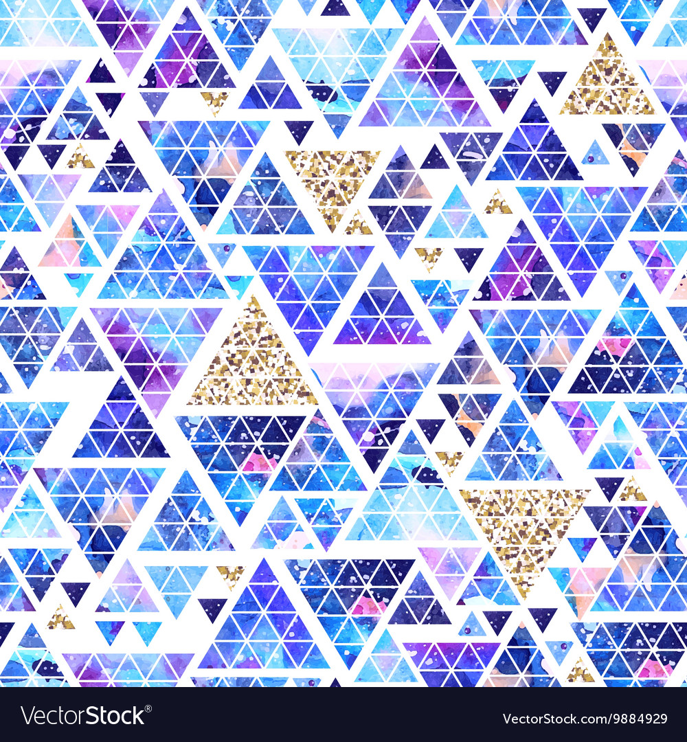 Triangular space design abstract watercolor