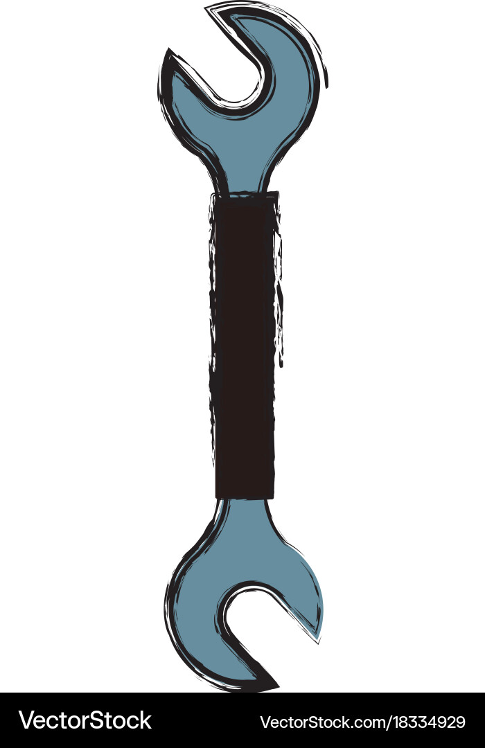 Wrench construction tool Royalty Free Vector Image