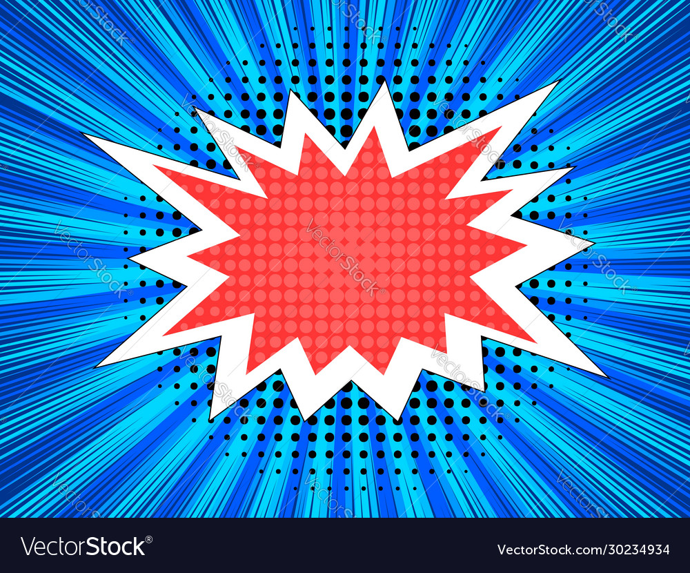 Comic explosive template Royalty Free Vector Image