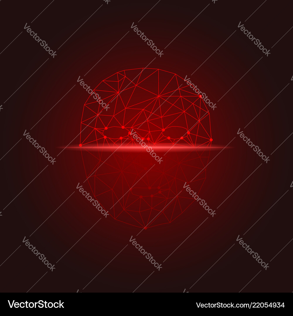 Face icon scanning Royalty Free Vector Image - VectorStock