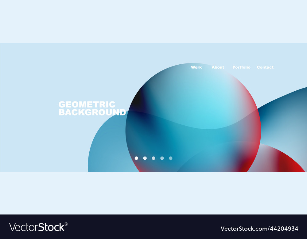 Flowing gradient colors and round elements vector image Flowing gradient colors and round elements