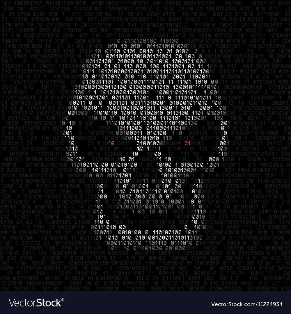 Hacked Code Skull