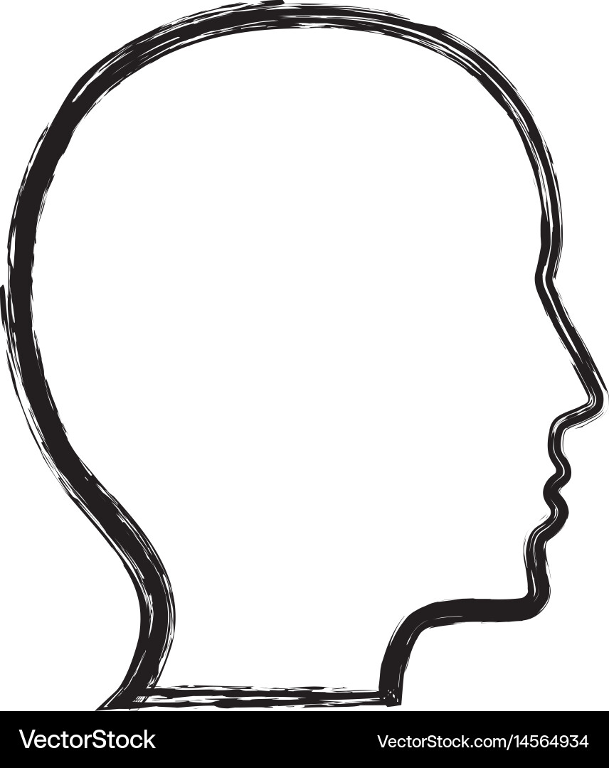 Head profile icon Royalty Free Vector Image - VectorStock