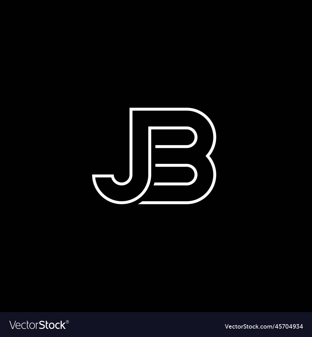 Jb or bj abstract outstanding professional Vector Image