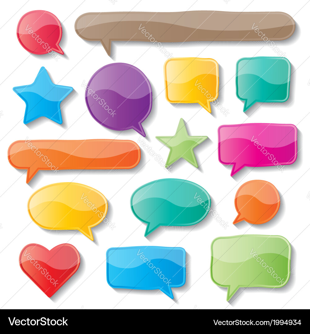 Paper speech bubbles Royalty Free Vector Image