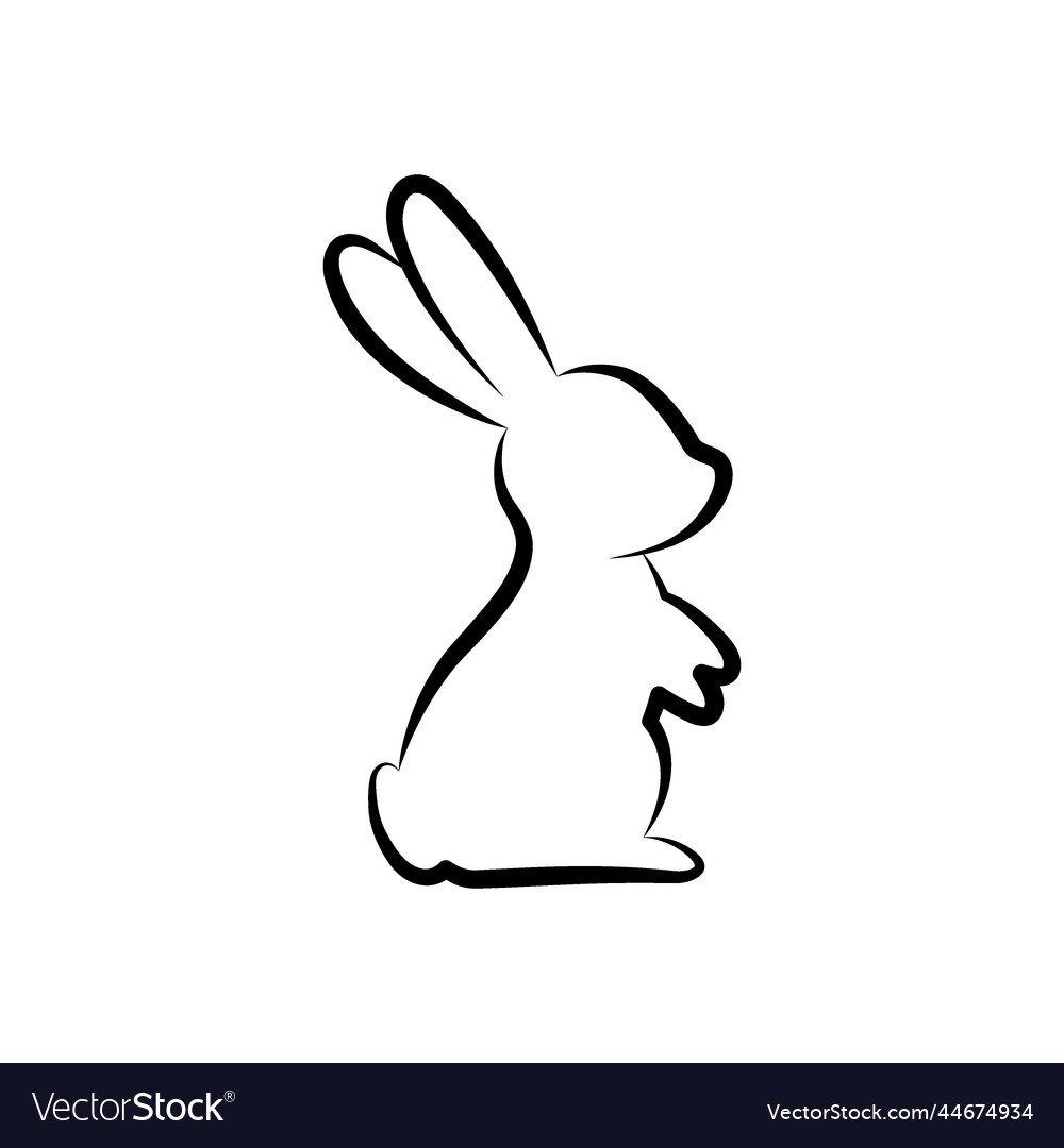 Rabbit symbol hare sign icon Royalty Free Vector Image