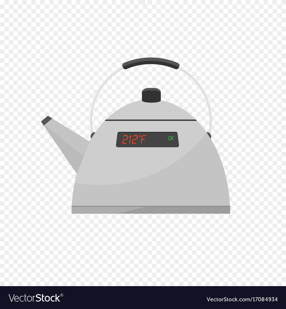 Smart kettle isolated on transparent light