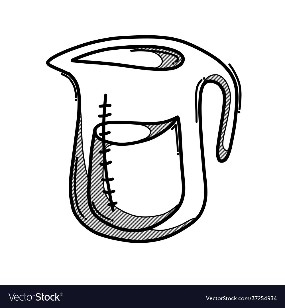 Water jug doodle icon drawing sketch hand drawn