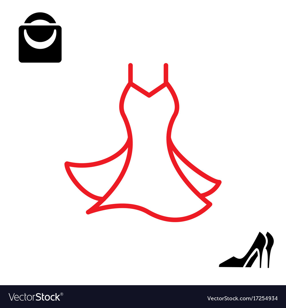 Woman dress icon