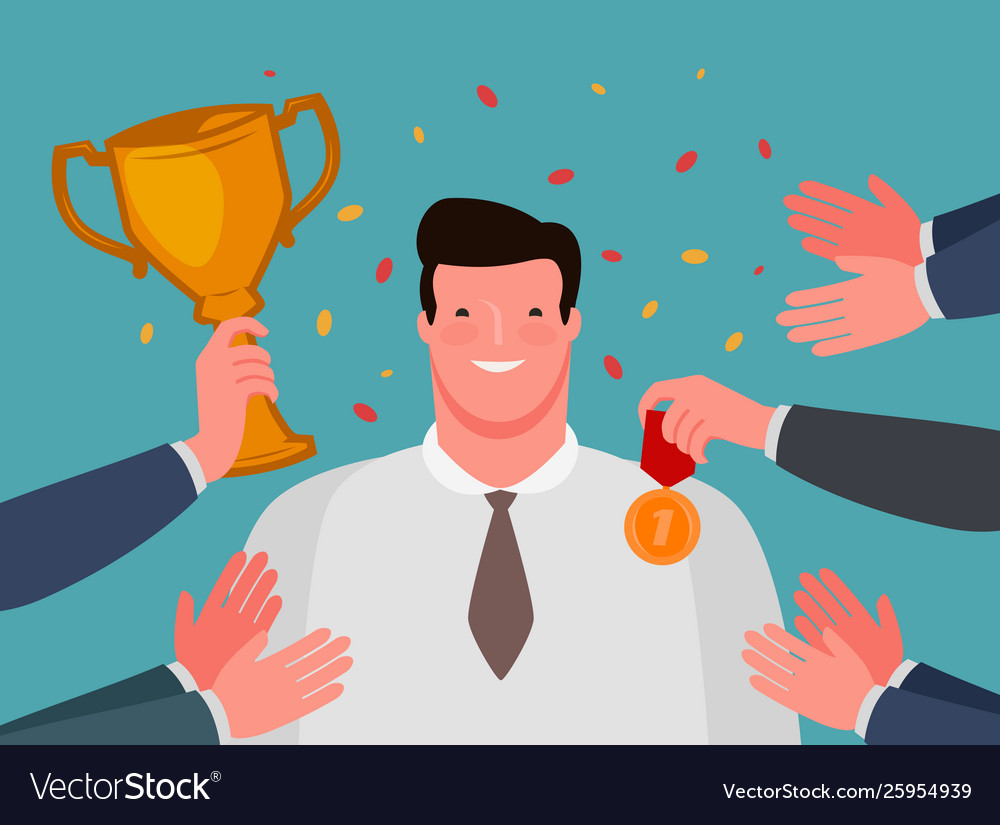 Awarding Ceremony Success Business Concept Vector Image