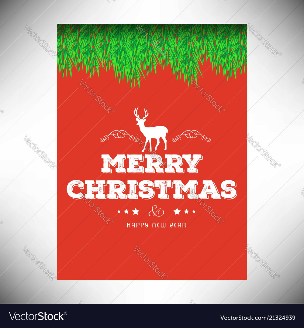 Christmas card with reindeer