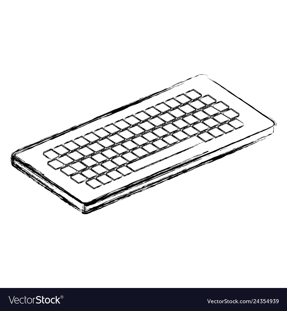 Computer keyboard isolated icon vector image Computer keyboard isolated icon