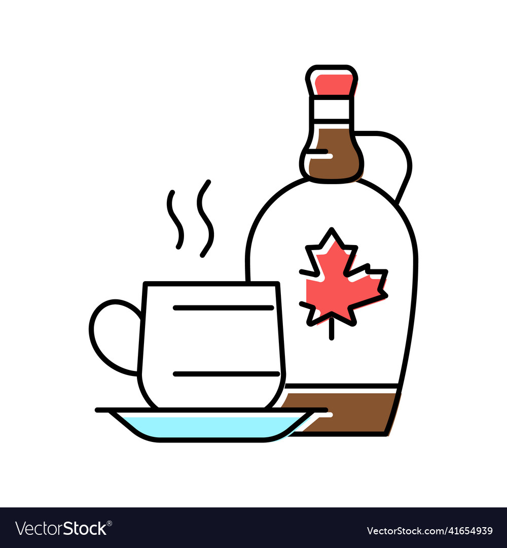 Drink with maple syrup color icon