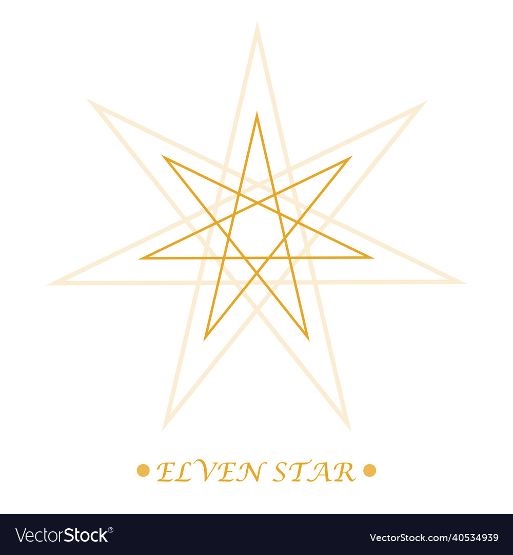 Elven star symbol magician protective amulet vector image Elven star symbol magician protective amulet