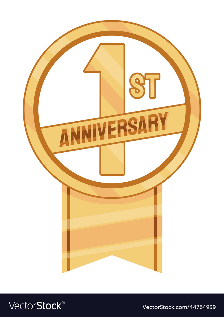 First anniversary golden badge