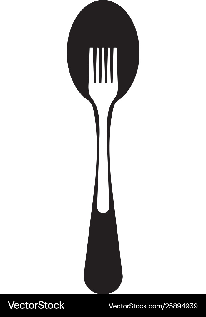 Fork and spoon logo Royalty Free Vector Image - VectorStock
