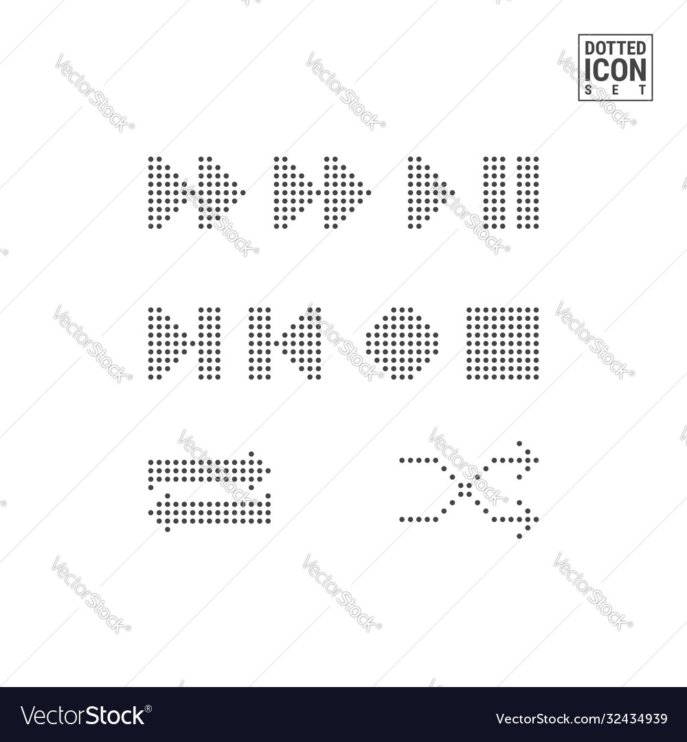 Player interface dot pattern buttons play pause