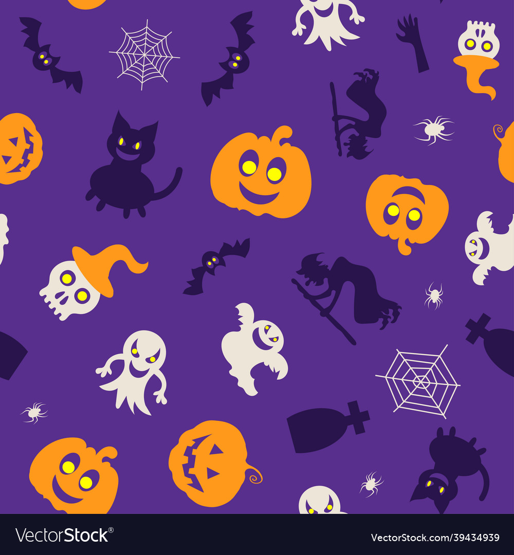 Seamless pattern for halloween design halloween Vector Image