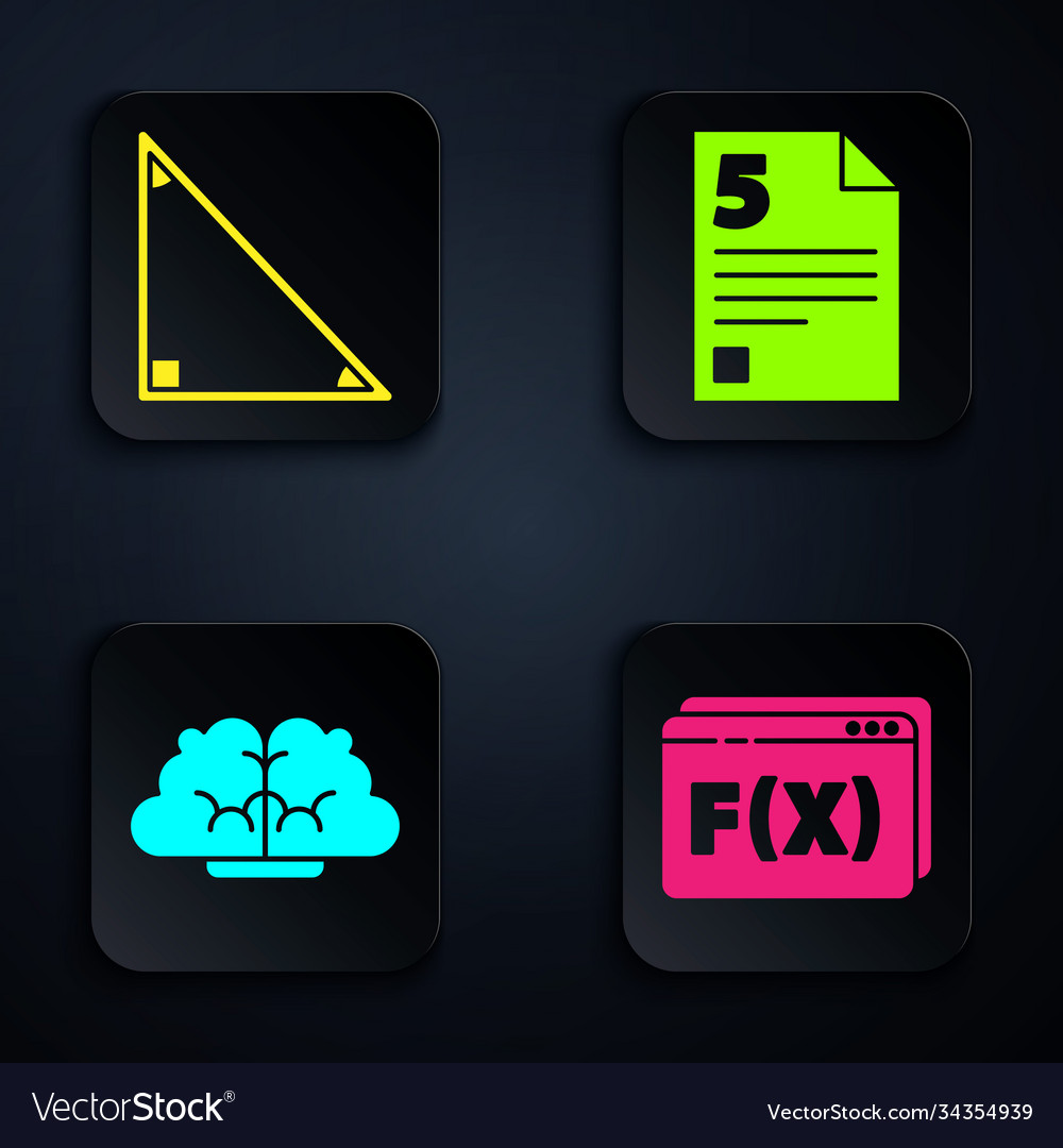 Set function mathematical symbol triangle math vector image Set function mathematical symbol triangle math