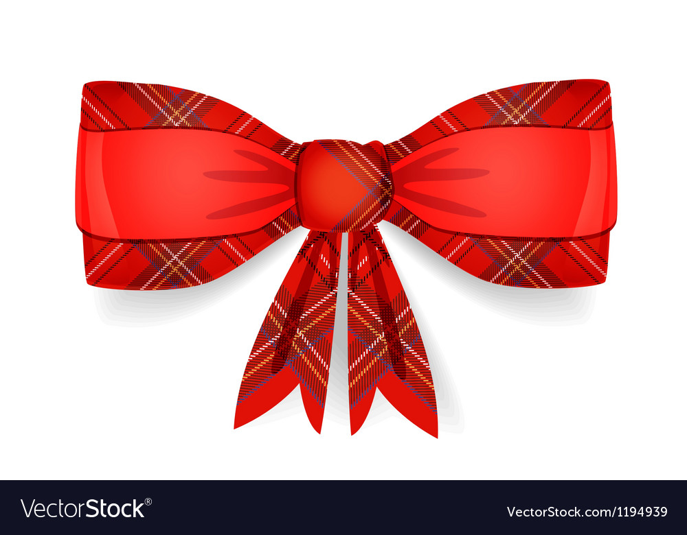 Tartan pattern bow