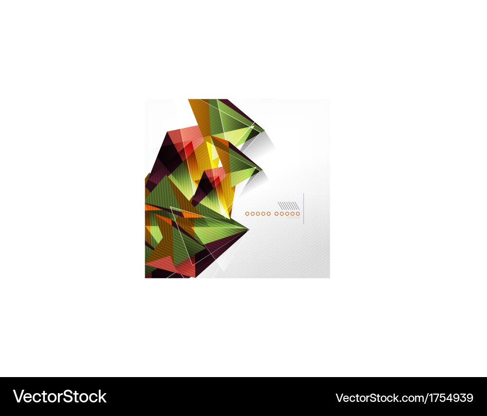 Triangle geometric shape background Royalty Free Vector