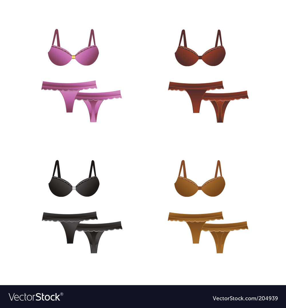 Womens Sexy Lingerie Set Royalty Free Vector Image