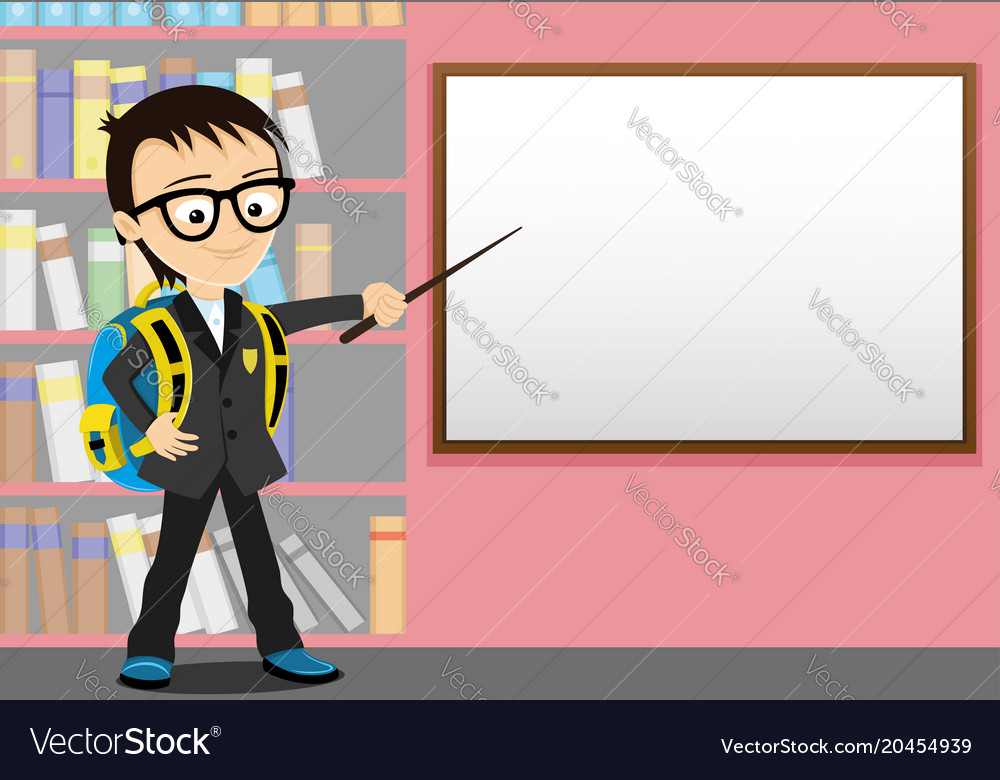 Young Student with Pointer