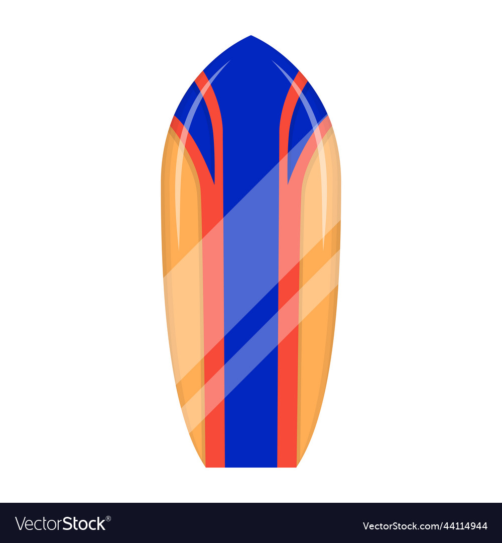 A flat of surfboard Royalty Free Vector Image - VectorStock