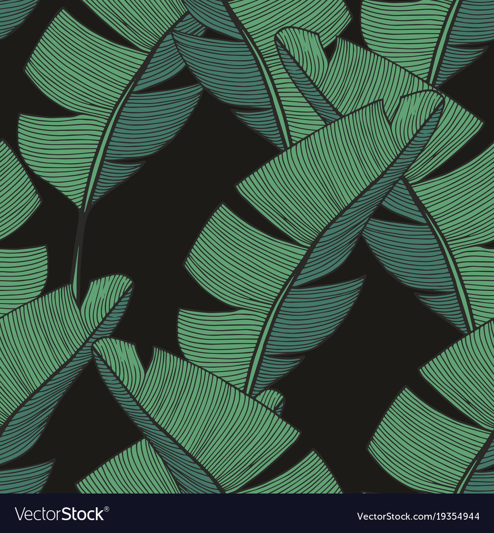 Banana branches seamless pattern for design