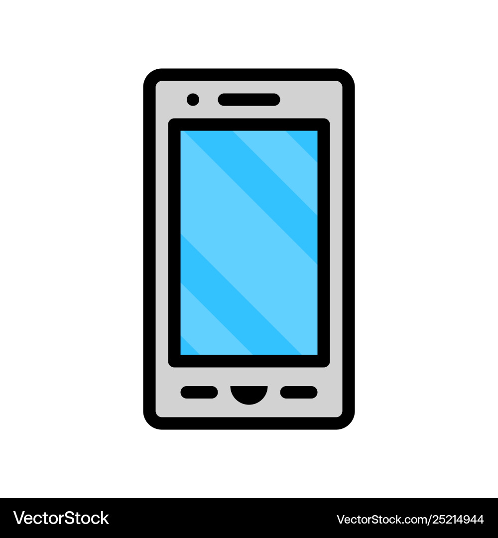 Cell phone electronic device filled icon Vector Image