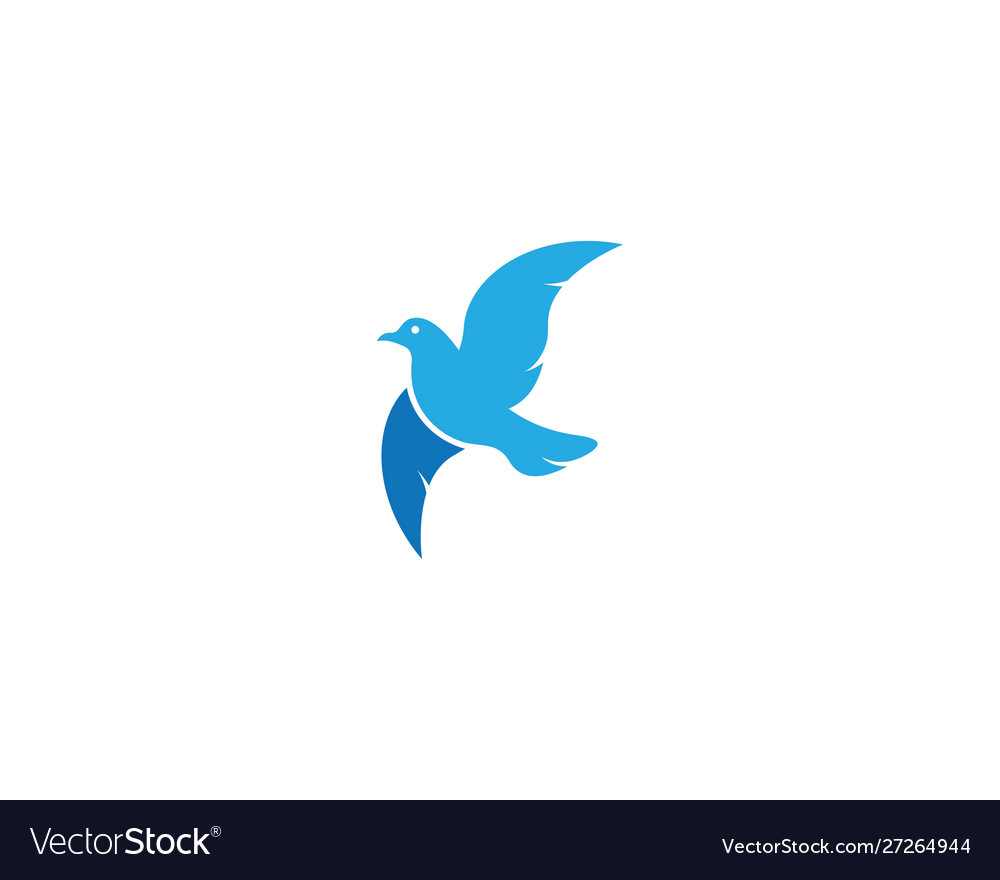 Dove logo template icon Royalty Free Vector Image