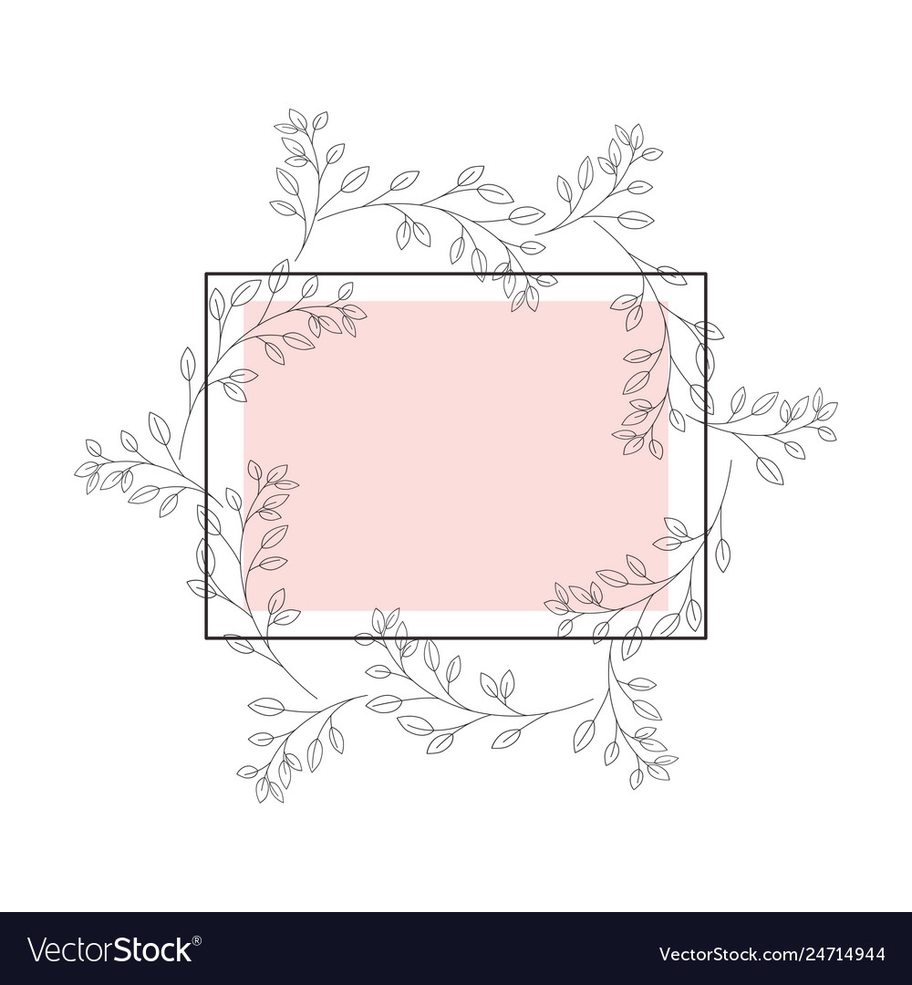 Frame with flowers isolated icon