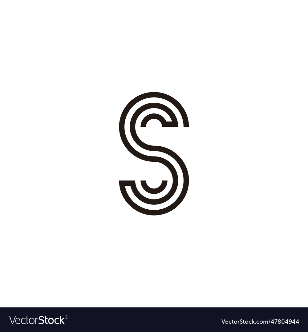 Letter s lines curve geometric symbol simple logo