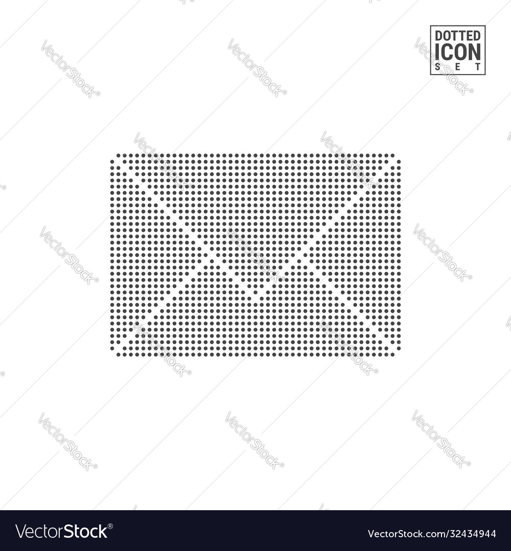 Mail dot pattern icon e-mail envelope dotted