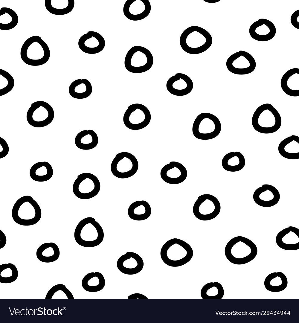 Seamless black dot pattern Royalty Free Vector Image