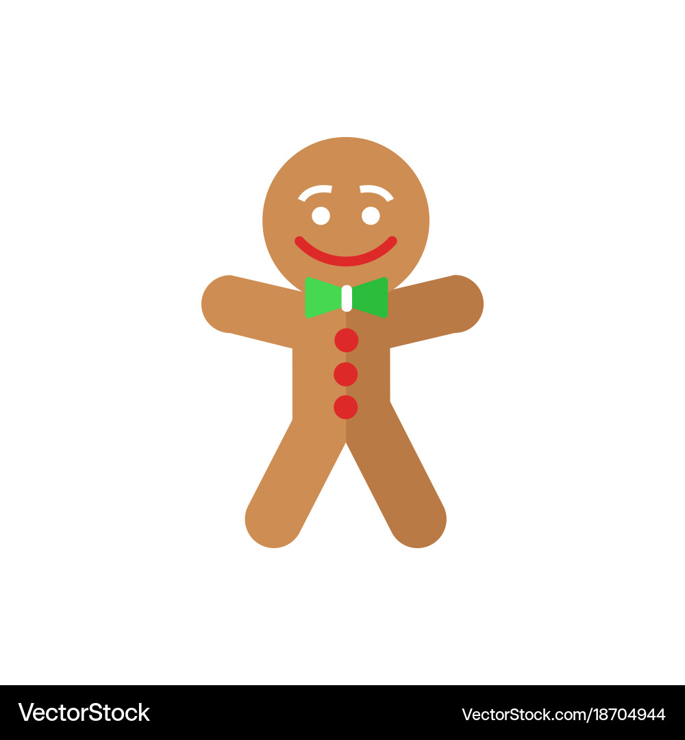 Simple Gingerbread Vector Simple christmas gingerbread Royalty Free Vector Image