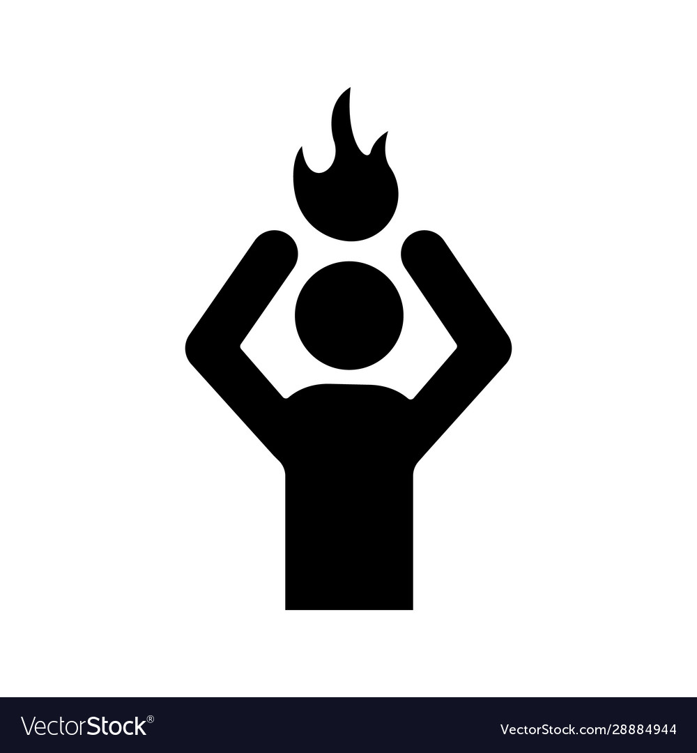 Stress glyph icon Royalty Free Vector Image - VectorStock