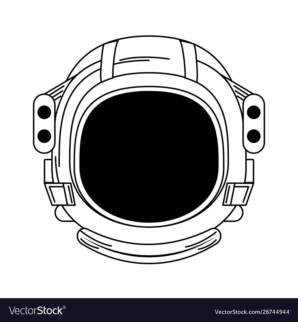 Universe space galaxy astronomy cartoon in black Vector Image