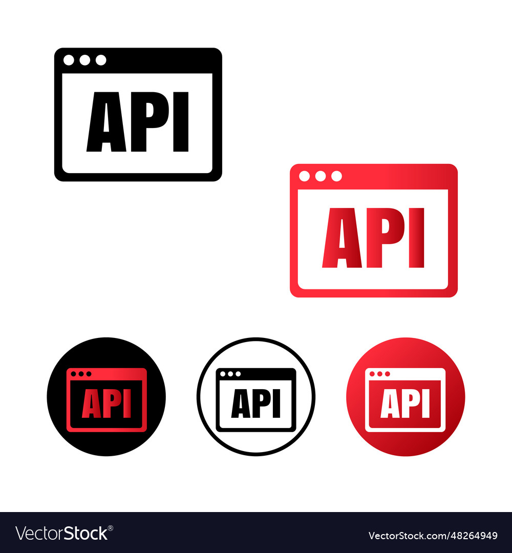 Api code icon vector image Api code icon