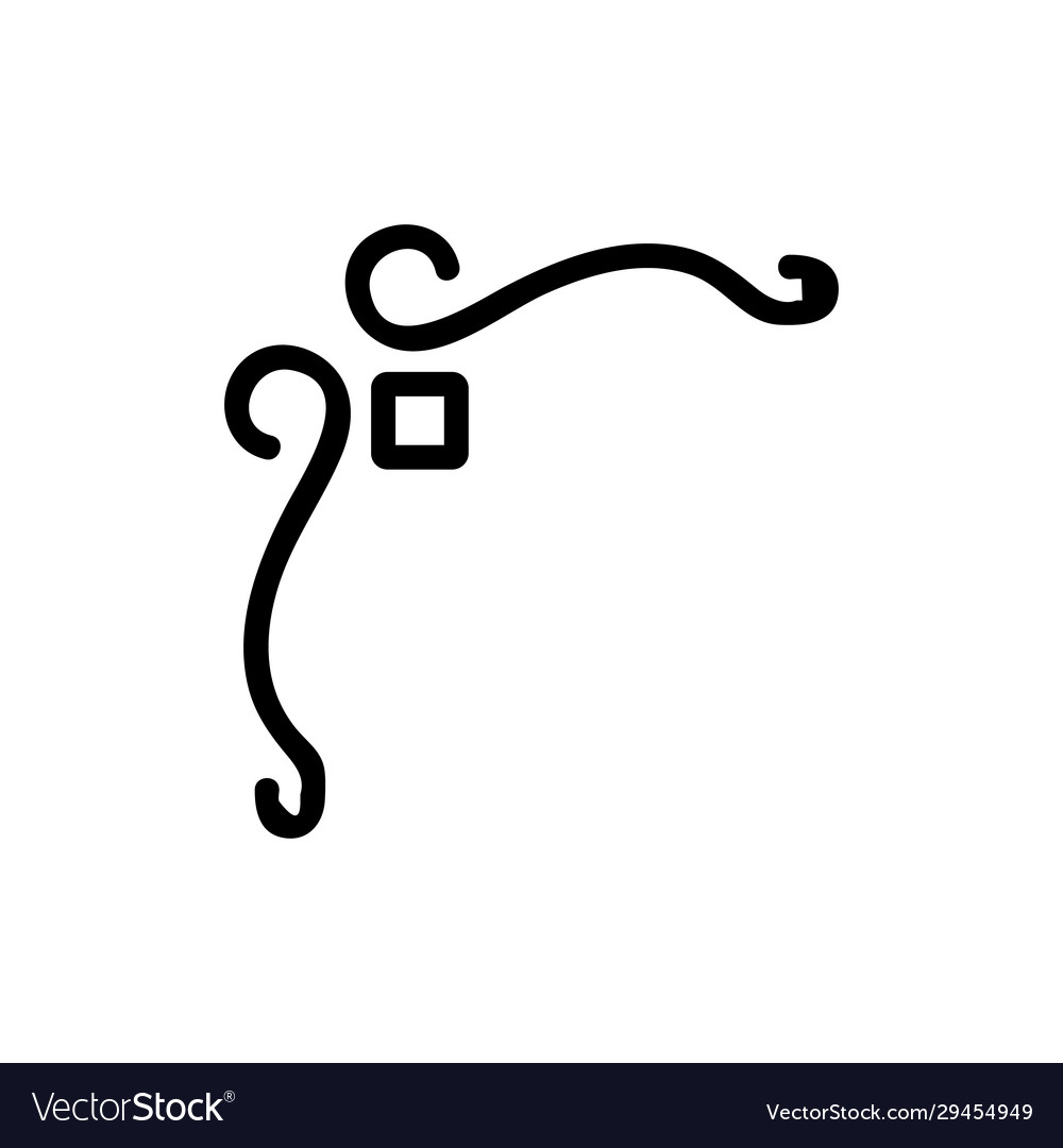 Border corner frame is icon isolated vector image Border corner frame is icon isolated