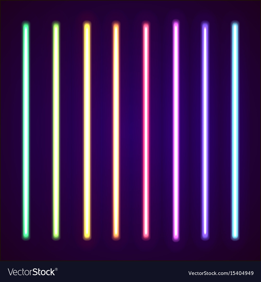 Collection Neon Lights Royalty Free Vector Image Collection Neon Lights Royalty Free Vector Image