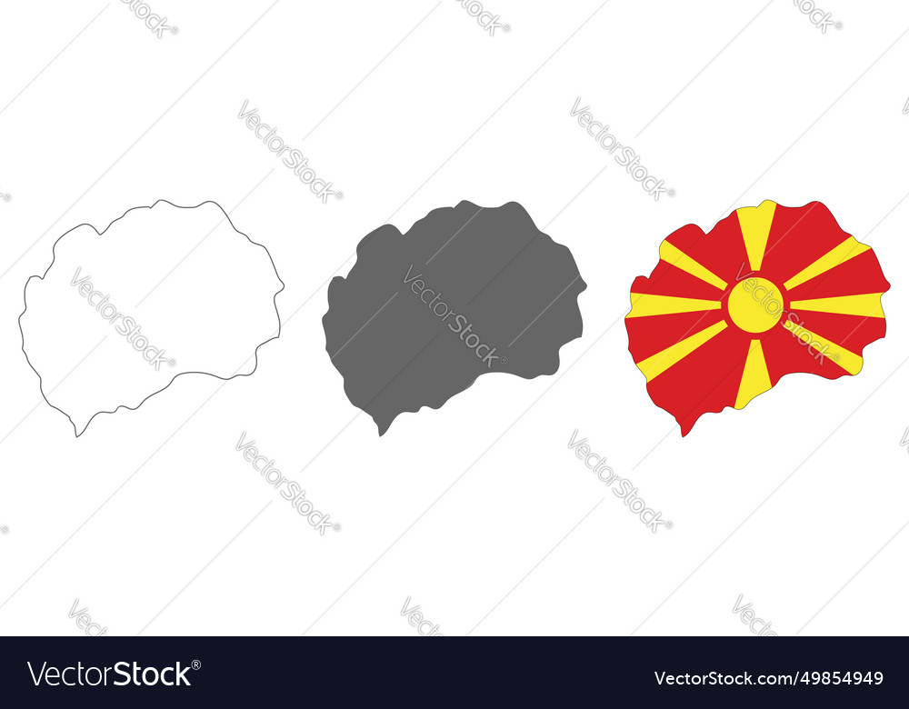 Highly detailed macedonia map with borders Vector Image