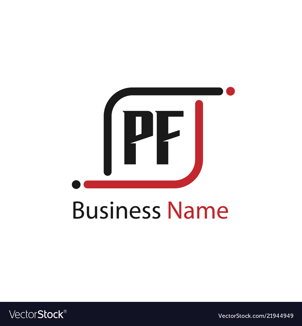 Initial Letter Pf Logo Template Design Royalty Free Vector