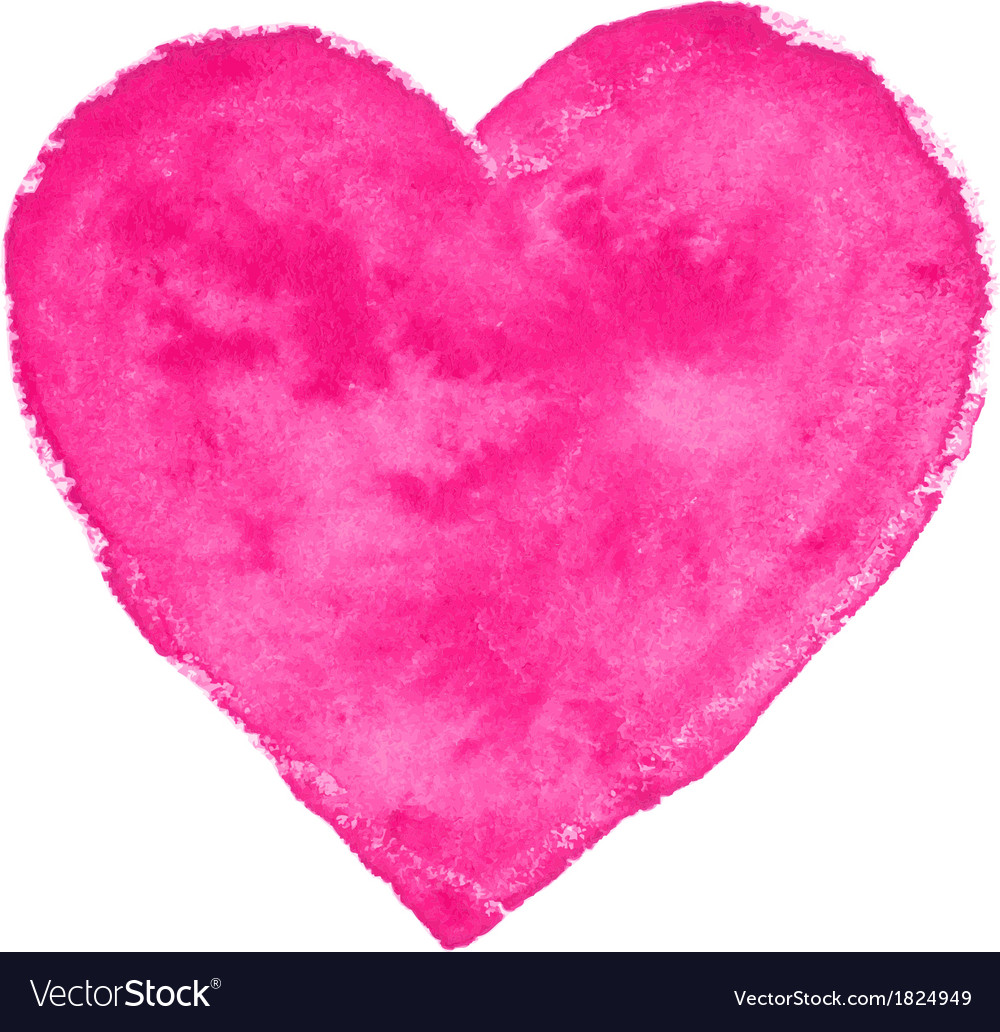 Download Pink Watercolor Heart Royalty Free Vector Image