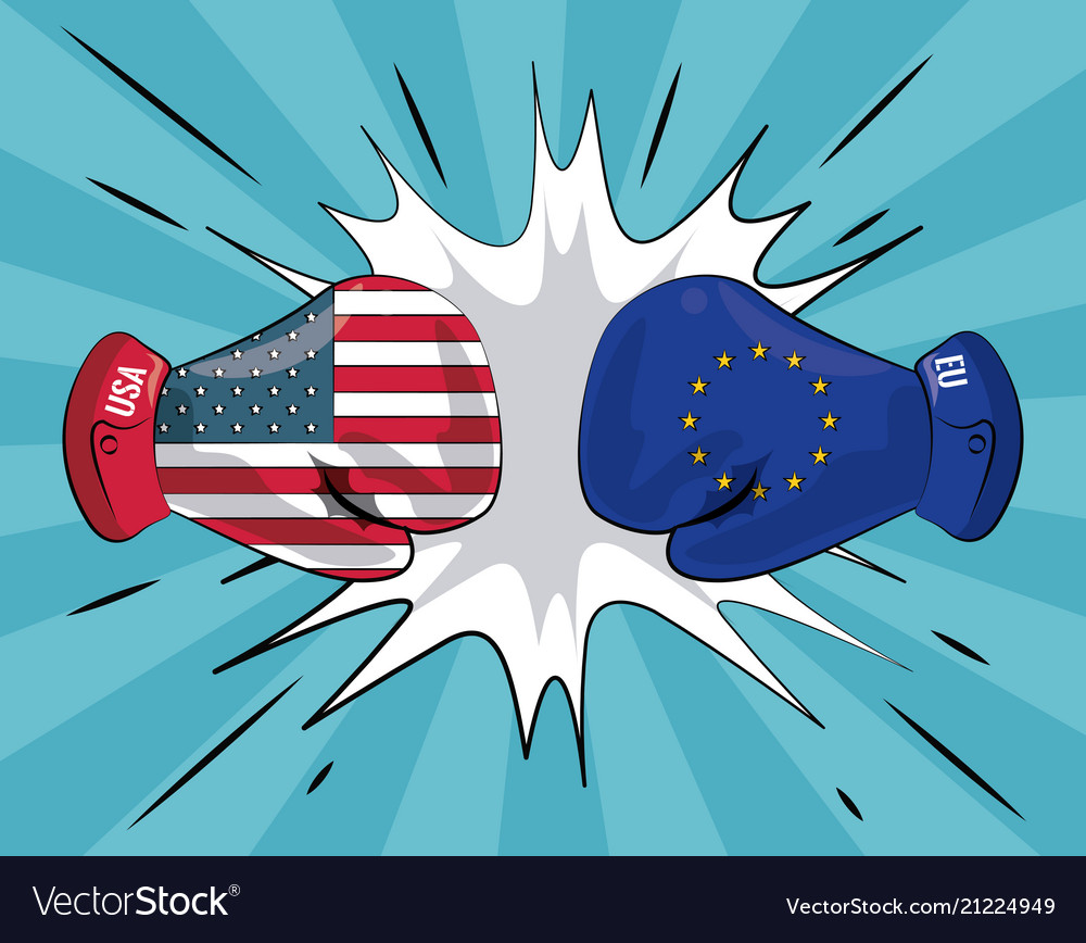 Trade war concept vector image Trade war concept