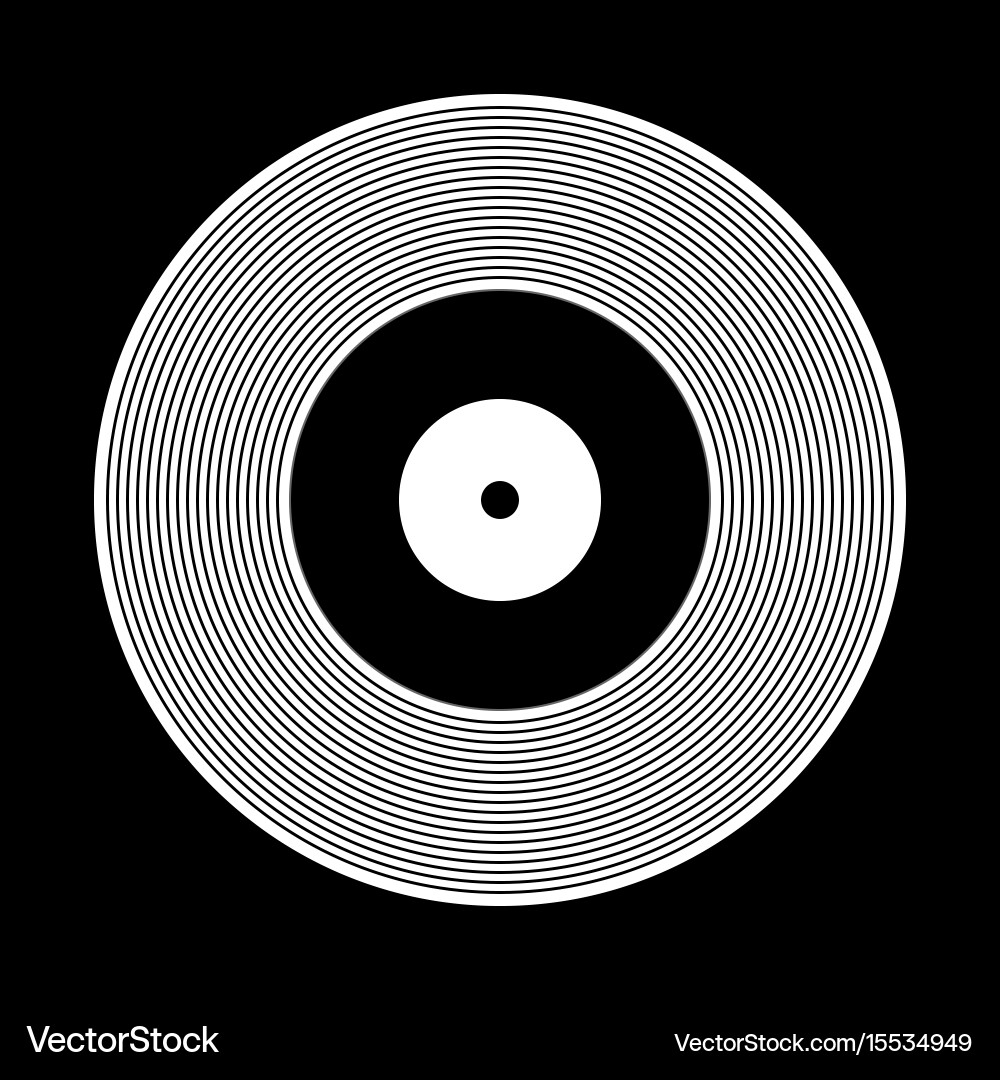 Vinyl record icon Royalty Free Vector Image - VectorStock