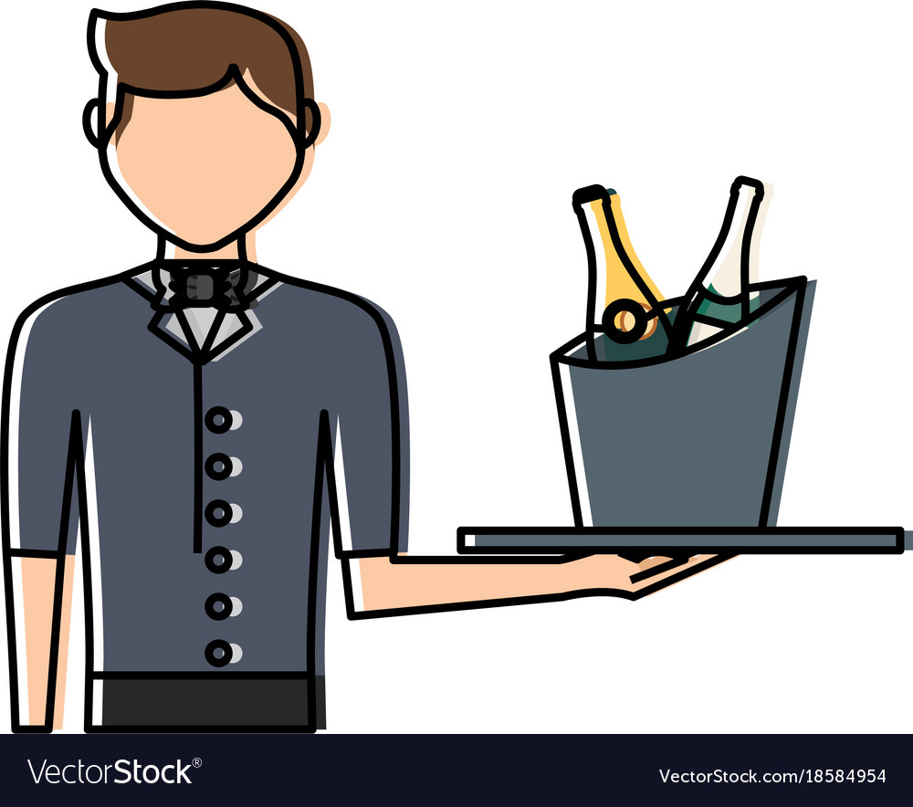 Avatar bartender icon Royalty Free Vector Image