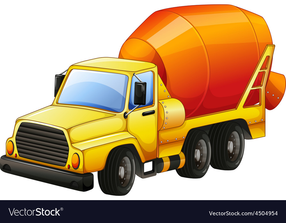 Cement truck Royalty Free Vector Image - VectorStock