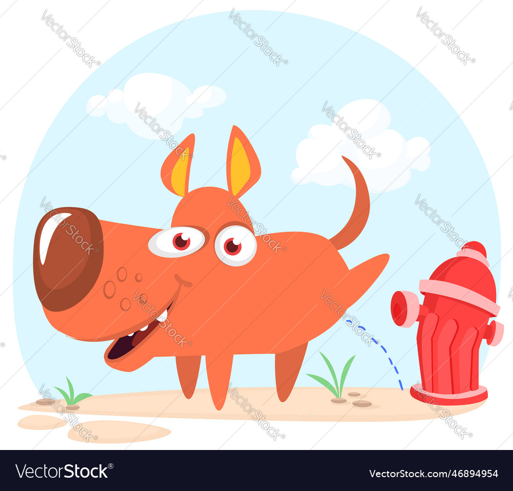 Niedlicher Cartoon lustiger Hund vector image Niedlicher Cartoon lustiger Hund