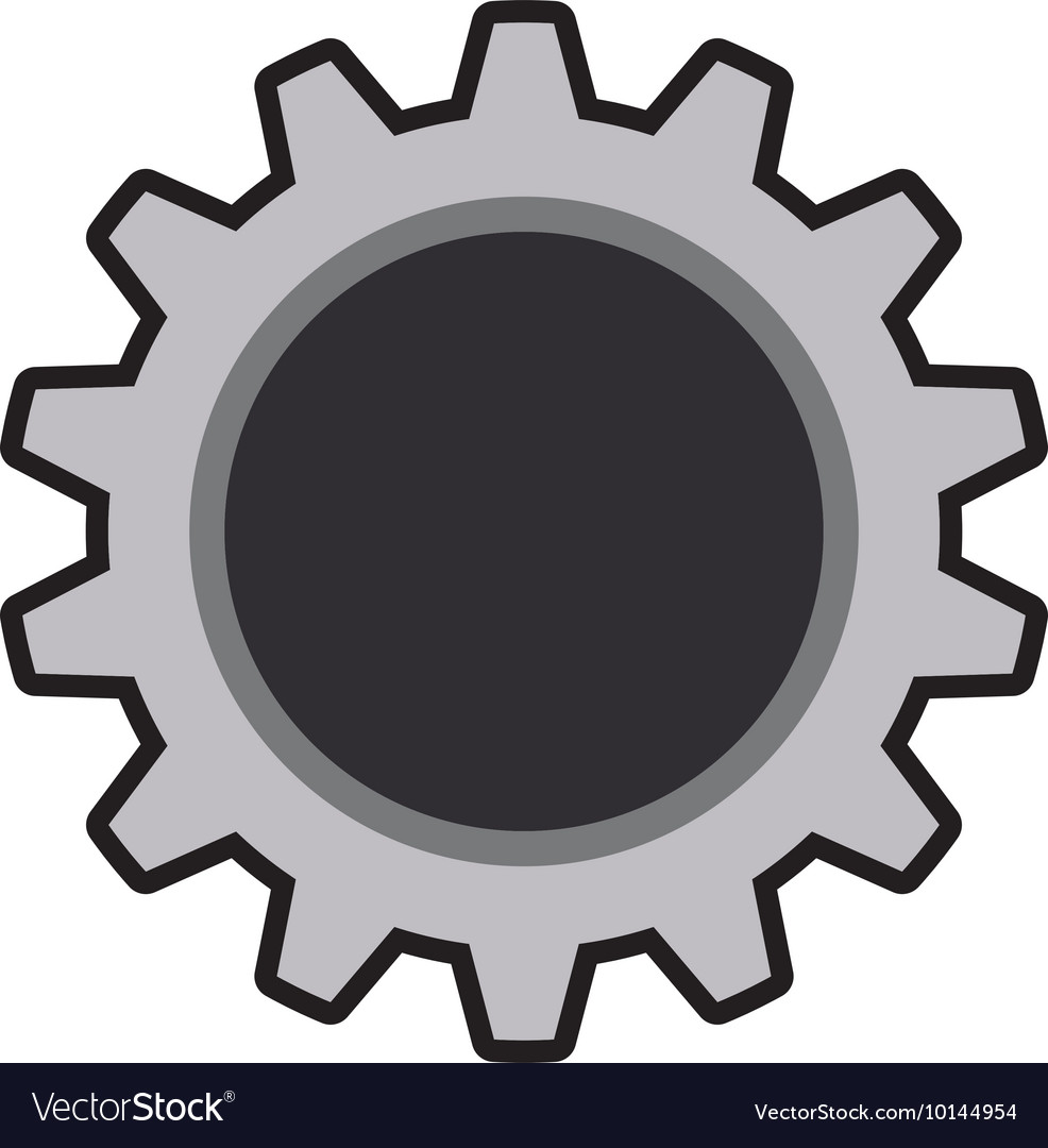 Gear cog machine part metal icon graphic